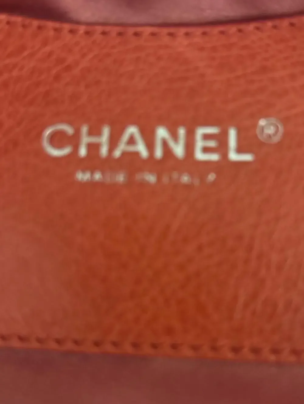 Chanel Coral Red Quilted Caviar Leather CC Tote